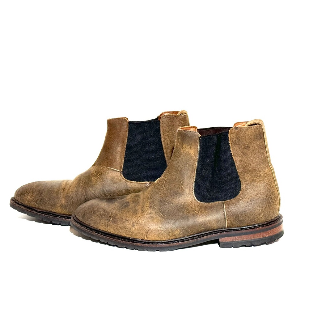 Allen Edmonds men leather boots, almost new, brown, size 10.